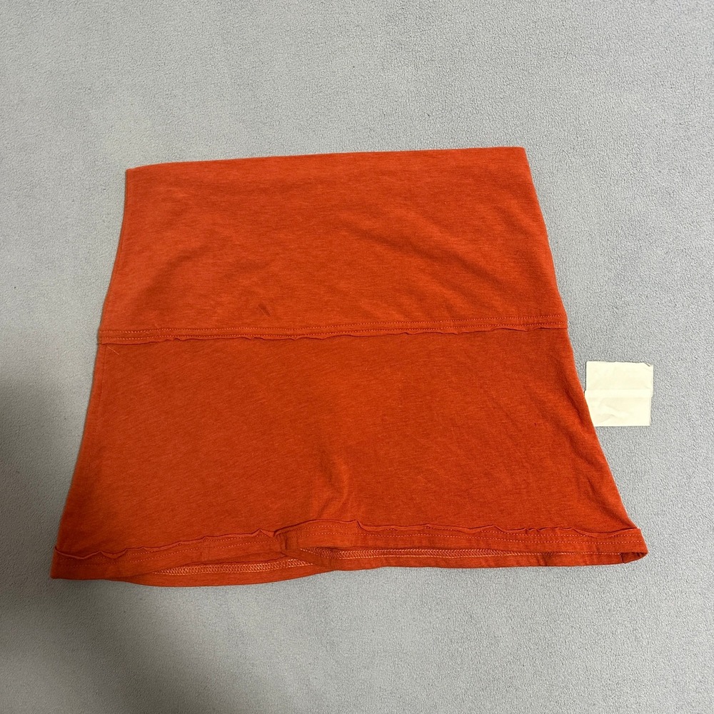 Jet Portland Sustainable Burnt Orange Raw Hem Wrap Mini Skirt W26 L13 - Picture 7 of 10
